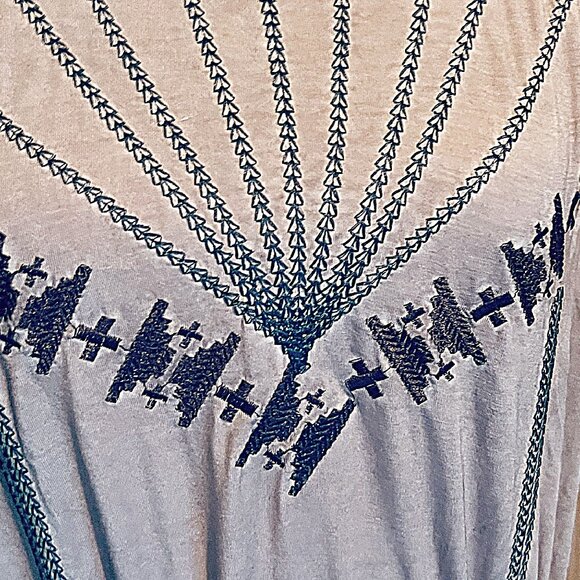 Brand NEW POL Brand Boho Embroidered Side Slit Tunic Swim Cover-up Leisurewear - Picture 5 of 6